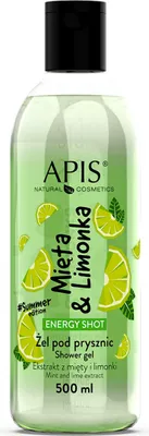 Zdjęcie produktu dla Apis energy shot, żel pod prysznic mieta&limonka 500 ml