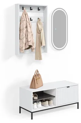 Produktbild von Garderobe Livinity Aterno Weiß Set, 3 Teile, Model 58861