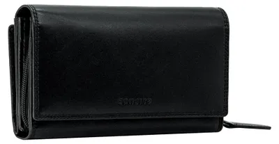 Produktbild von "Alissa Elegante Geldbörse Damen Leder Groß - 26 Kartenfächer & viele Fächer - Portemonnaie mit Reißverschluss RFID-Schutz - Geldbeutel extra Münzfach Echt-Leder Farbe:schwarz