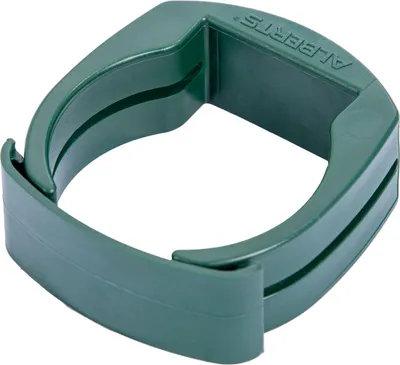 Image de Alberts 655945 Fix-Clip Pro®, pour la fixation de treillis soudés sur des poteaux de clôture, plastique, vert, pour poteaux Ø 60 mm, jeu de 3 pièces
