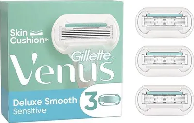 Produktbild von Gillette Venus Venus Deluxe Smooth Sensitive - Für eine sanfte Rasur - 3 Nachfüllklingen