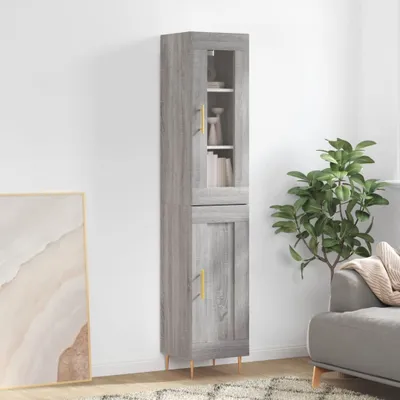 Obrázek produktu pro vidaXL Highboard Grey Sonoma 34,5x34x180 cm výrobek ze dřeva