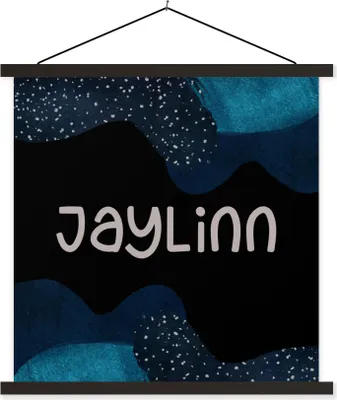 Produktbild von MuchoWow® Textilposter Jaylinn - Pastell - Mädchen 120x120 cm mit schwarzem Rahmen - Aufhängungsset