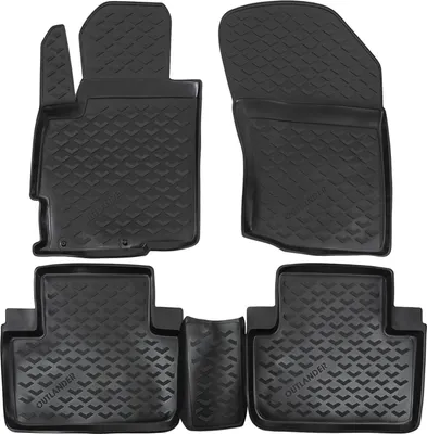 Obrázok produktu pre J&J Automotive | Gumové rohože so zvýšeným okrajom pre Mitsubishi Outlander 2012-2014, 2014-2021