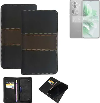 Produktbild von K-S-Trade Hülle Handyhülle kompatibel mit Oppo Reno11 Schutzhülle Walletcase Bookstyle Tasche Schutz Case Handytasche Wallet Cover Kunstleder