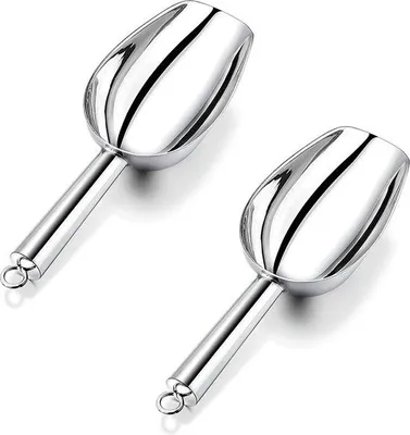 Immagine prodotto di Set di 2 pezzi per il ghiaccio in acciaio - Utensili da cucina, raschietto per il ghiaccio e vaschetta per il ghiaccio
