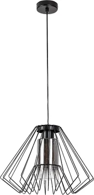 Obrázek produktu pro Rabalux Černý závěsný lustr Emerencia pro žárovku E27 72372