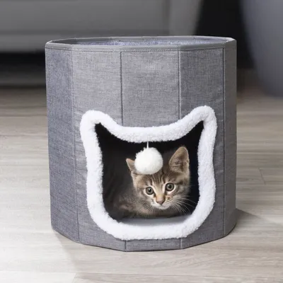 Produktbild von Gemütliches Katzenhaus mit gepolsterter Liegefläche