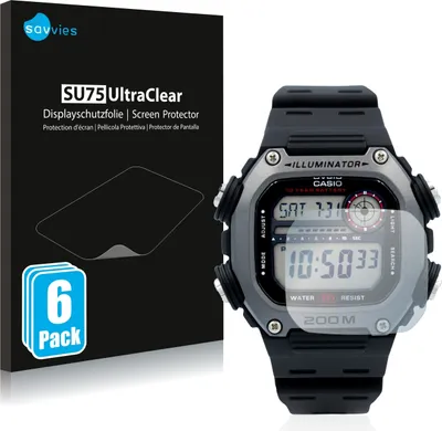 Produktbild von 6x Für Casio DW-291H Schutzfolie Savvies Displayschutz Display Schutz Folie Klar Transparent