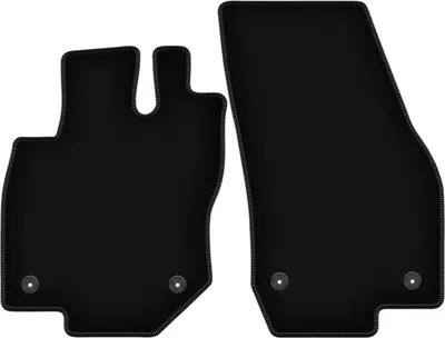 Produktbild von Wielganizator Velours-Autoteppiche vorne – passend für VW Tiguan III (SUV, Bj. 2024-) –  schwarz, passgenau, mit Befestigungen set 2 Stk.