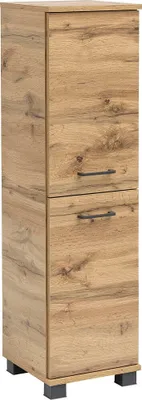 Produktbild von MÖBELPARTNER Badschrank Nora 144980 eiche landhaus 30,3 x 32,6 x 116,9 cm