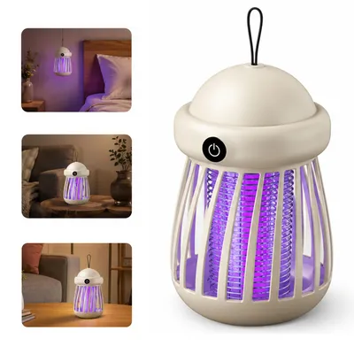 Produktbild von UV LED Insektenvernichter elektrisch, Mücken- & Fliegenfalle mit Lichtsensor für Zuhause, Küche & Schlafzimmer