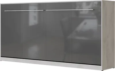 Produktbild von SMARTBett Schrankbett Standard  Beton/Anthrazit Hochglanz 90 Horizontal