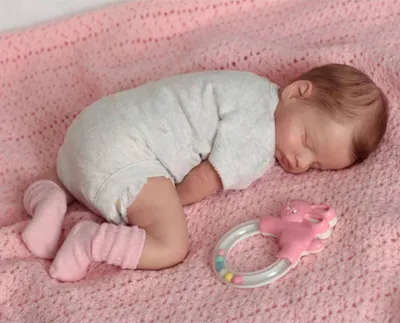 Obrázok produktu pre 45 cm reborn bábika Rosalie, mäkké telo, 100% ručná výroba, 3D pokožka s viditeľnými žilami, zberateľská umelecká bábika, vianočný darček