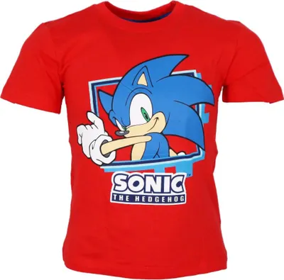 Produktbild von Sonic The Hedgehog Kinder Junge kurzarm T-Shirt Shirt – Rot / 98