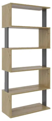 Produktbild von Modernes Regal ARTLINE 70 cm breit, 161 cm hoch in Eiche Artisan und Anthrazit