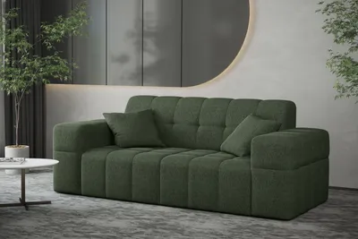 Produktbild von Kaiser Möbel Sofa 2 sitzer NIMES stilvol Stoff VERITA Dunkelgrün