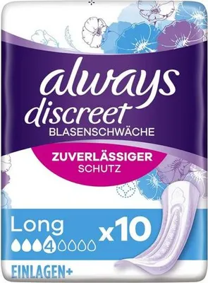 Produktbild von Always Discreet Inkontinenz-Slipeinlagen Long 10 Binden