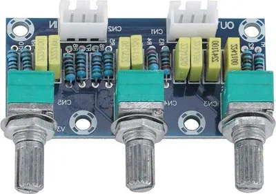 Image de Module de réglage audio à 3 canaux - Réglage du volume - Réglage des aigus et des graves - Module de réglage audio