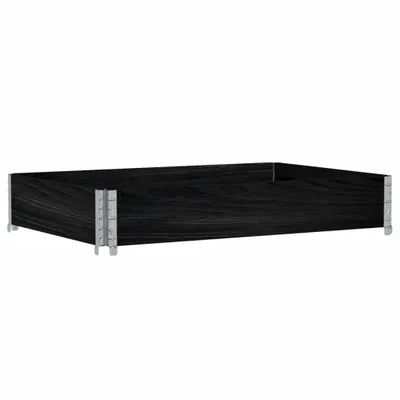 Produktbild von vidaXL Paletten-Aufsatzrahmen Schwarz 120x80 cm Massivholz Kiefer