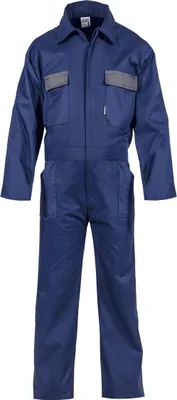 Image de Combinaison de Travail 5 poches Taille M Bleu Marine Polyester/Coton VITO