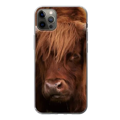 Produktbild von MuchoWow® Handyhülle Schutzhülle Hülle für iPhone 13 Pro Max Schottischer Highlander - Orange - Tiere Silikon Softcase Handy Hülle - Mobiltelefon