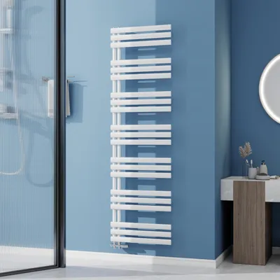 Produktbild von AICA Badheizkörper 2055x600 mm, 1357W, mit Seitenanschluss, Weiß, Röhren Vertikal Handtuchtrockner für Badezimmer