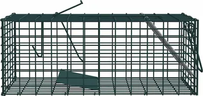 Zdjęcie produktu dla vidaXL Pułapka na zwierzęta zielona 31 x 13 x 12 cm stalowa