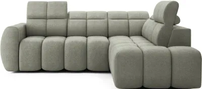 Obrázek produktu pro Designová rohová sedačka SAOIRSE - khaki, pravý roh