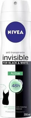 Image de Nivea Black & White Active Deodorant Spray 200ml