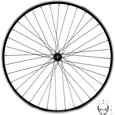 Obrázok produktu pre Zapletené koleso Force Classic 702671 622-19 predné 100/9 mm HB-TX500 36 dier čierne (28/29) 702671