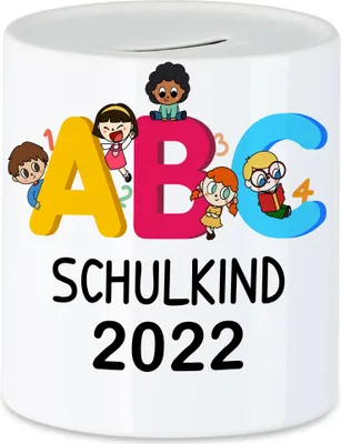 Produktbild von ABC Schulkind 2022 Spardose Einschulungsgeschenk 1. Klasse Grundschule Geschenkidee