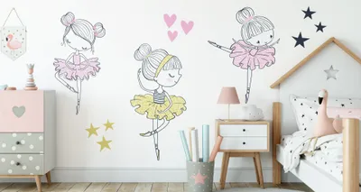 Produktbild von Muralo Wandsticker Mrchen-Ballerina 50 x 100 cm Wandtattoo Wanddeko Aufkleber Set Kinderzimmer XXL