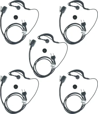 Produktbild von vhbw 5x Headset für Funkgerät - schwarz