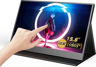 Produktbild von Tragbarer Monitor, 15,6" IPS-Display, 1920x1080 Auflösung, schwarz, EU-Stecker