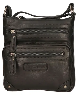 Produktbild von Herrenumhängetasche aus echtem Kalbsleder Hill Burry Cognac UNICA 22x23x5 cm HILB-15118-CUOIO