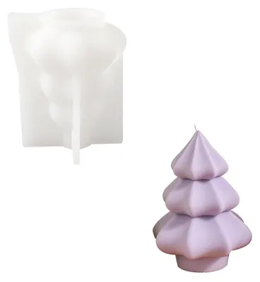 Produktbild von Silikon Kerzenform Weihnachtsbaum DIY Gießform 10,8x9,3x13cm