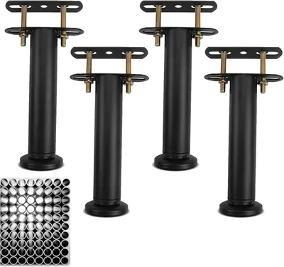 Produktbild von Höhenverstellbare Bettfüße 18-32 cm aus Metall