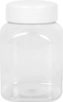 Zdjęcie produktu dla Słoik Kwadratowy Z Pokrywką Gwint 63/485 Transparentny 500Ml