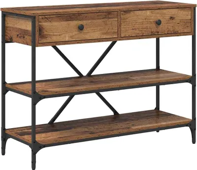 Obrázok produktu pre Konzolový stôl so zásuvkou Hnedá 100 x 34,5 x 75 cm drevo
