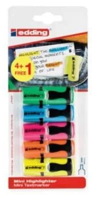 Produktbild von Edding Mini Textmarker-Set, sortiert nach Farben