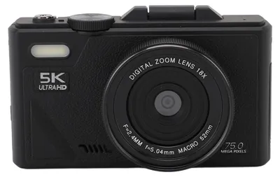 Zdjęcie produktu dla aparat cyfrowy 5k 75MP HD 18x zoom autofokus retro bezlusterkowiec z 3-calowym ekranem do fotografii podróżniczej czarny