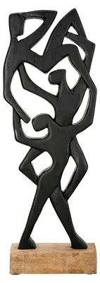 Productafbeelding van Gilde sculptuur, "Acrobatiek", mangohout, zwart, verpakkingseenheid 1, lengte 8 cm, breedte 20 cm, hoogte 60 cm. Artikelnummer: 4063387555965