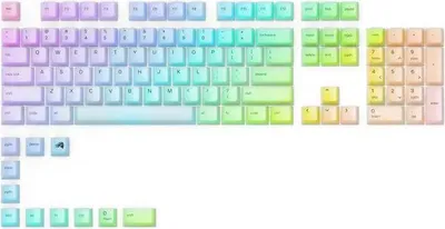 Obrázek produktu pro Mechanick krytky klvesnice Glorious Polychroma RGB PBT 115 Keycaps, ANSI, US rozloen