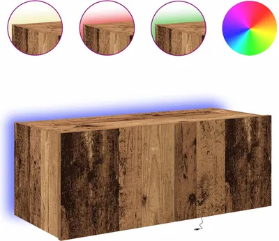 Obrázok produktu pre TV nástenná skriňa Staré drevo 80 x 35 x 31 cm Kompozitné drevo