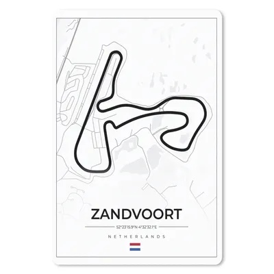 Obrázek produktu pro Podložka pod myš - Formule 1 - Circuit Zandvoort - Závodní dráha - Nizozemsko - Bílá - 40x60cm - Podložka pod myš