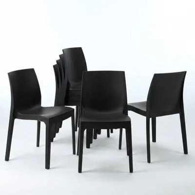 Produktbild von 22er Set Rome Grand Soleil stapelbare Stühle aus Polypropylen - Schwarz