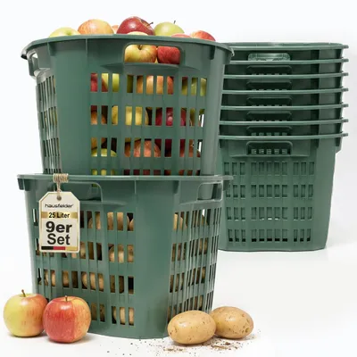 Produktbild von Erntekorb Gartenkorb, Grün, 25 Liter, 9 Stück