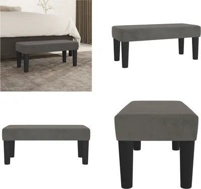 Obrázek produktu pro vidaXL Lavice tmavě šedá 70x30x30 cm samet - Lavice - Lavice - Lavice do chodby