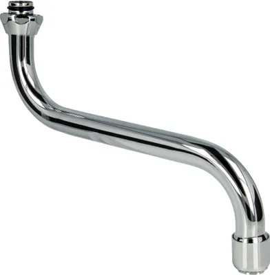 Produktbild von tecuro S-Auslauf für Niederdruck Wand-Armaturen 3/4 Zoll konisch dichtend, Länge 100 mm, Messing verchromt